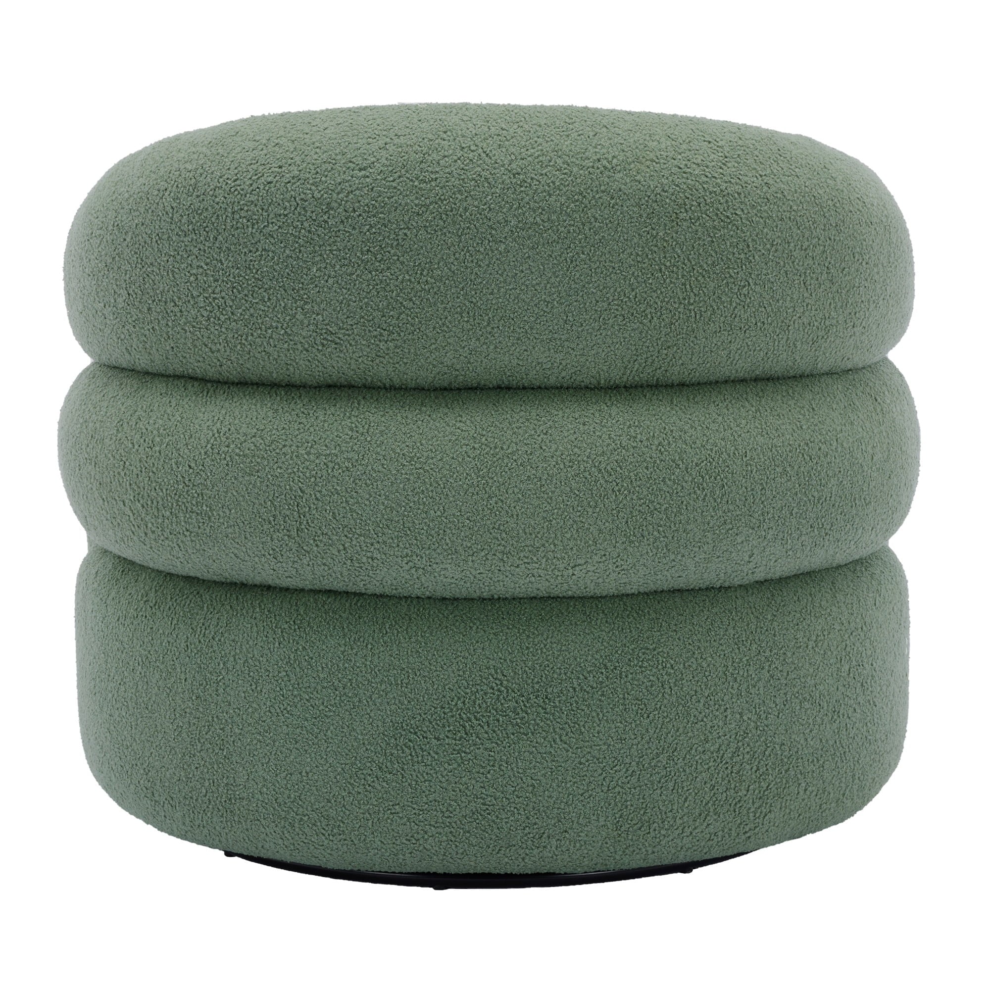 360 Swivel Accent Chair for Living Room, Boucle Barrel Armchair Single Sofa Chair Reading Chair, Sage Green