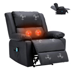 AECOJOY Massage Recliner Chair with Heat Function, Overstuffed Recliner Sofa