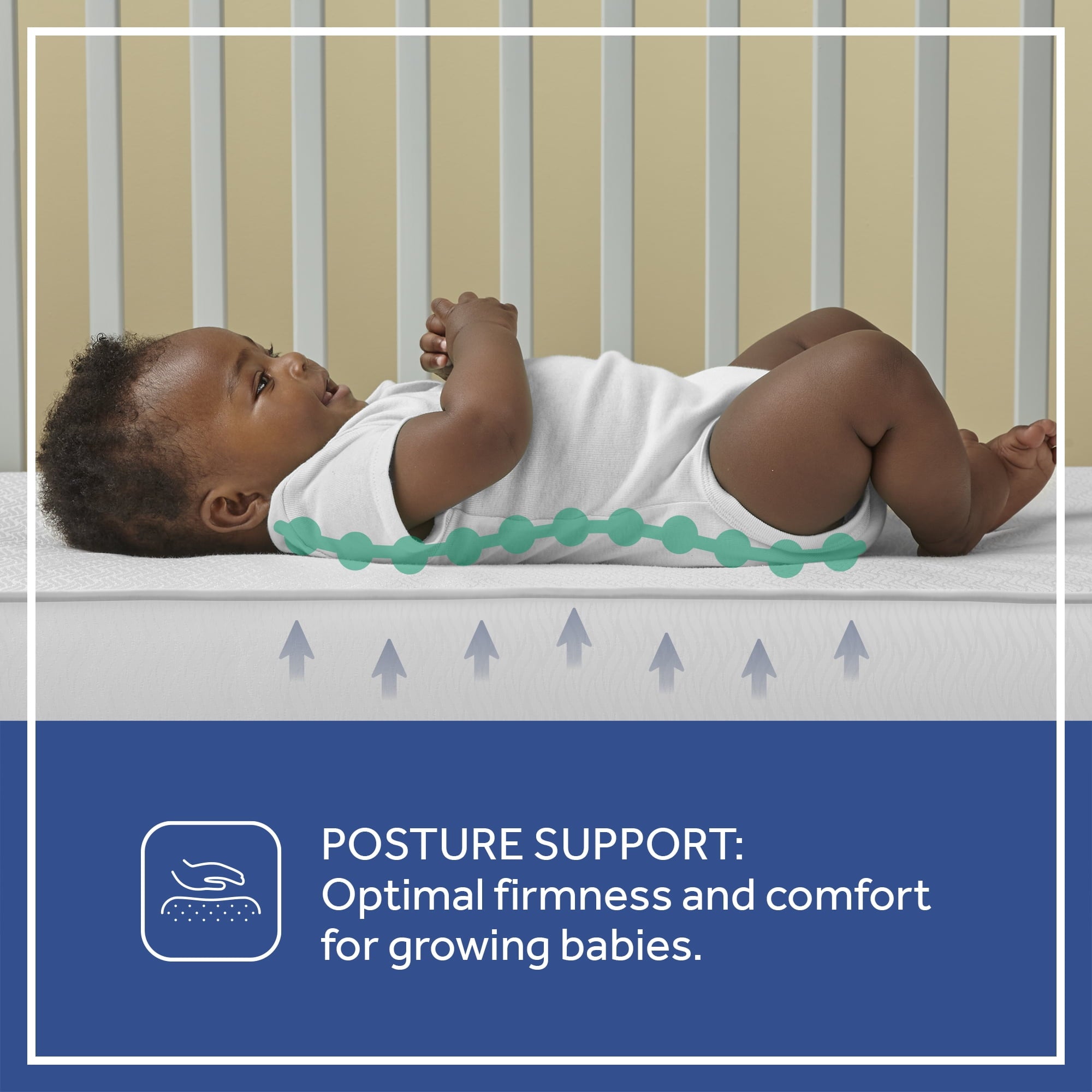 Serene Duo-Sleek Crib Mattress. 2-Stage Foam Baby Mattress. Toddler Mattress. Waterproof