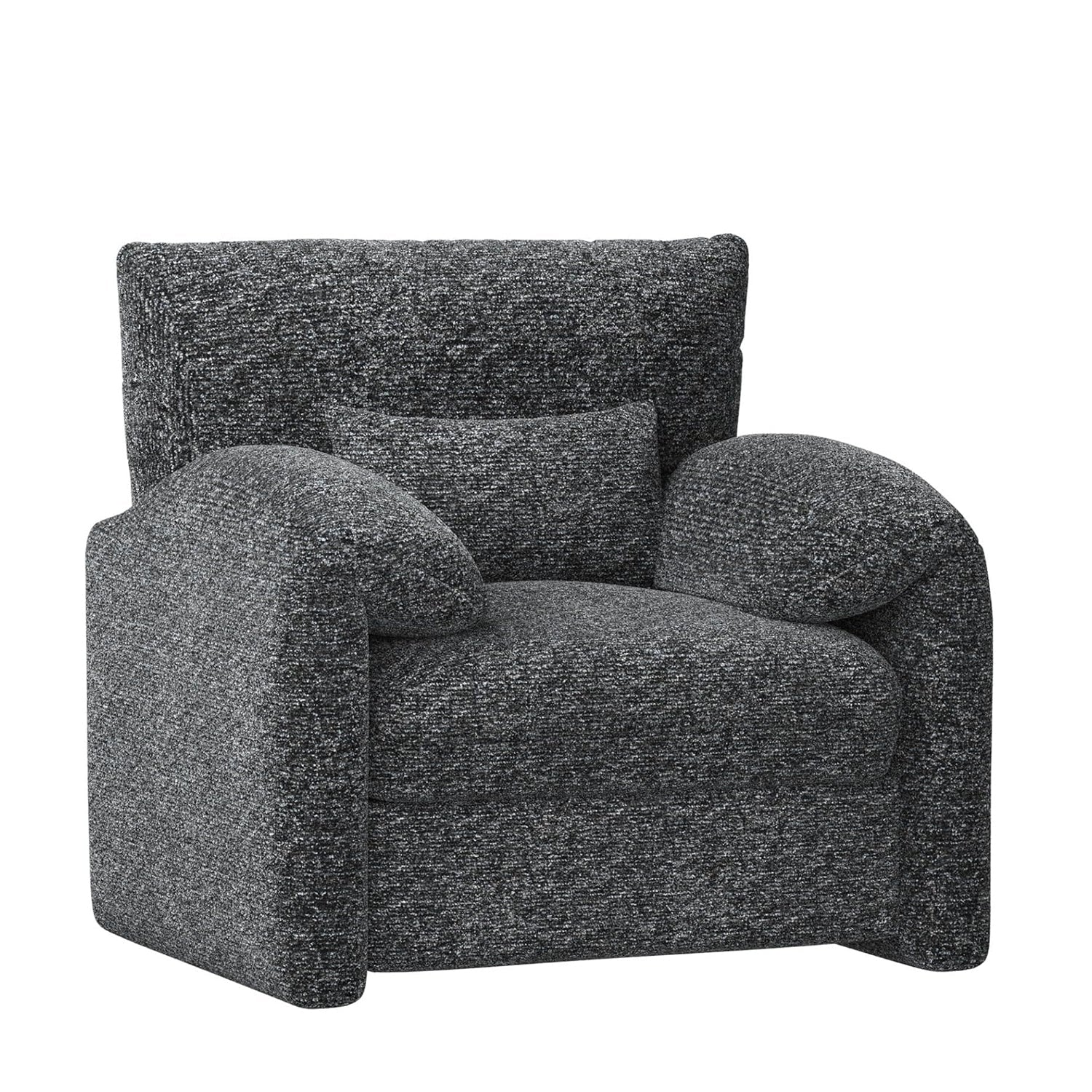 AECOJOY Oversized Armchair, Chenille Mid Century Accent Chair, Comfy Upholstered Single Sofa, Extra Wide Reading Chairs