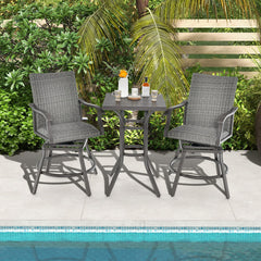 Tangkula 24 Inch Outdoor Bar Table, Patio Bar Height Table with Aluminum Tabletop & Heavy-Duty Metal Legs (only table)