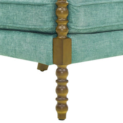 Pioneer Woman Harper Spindle Accent Chair, Jade Fabric Upholstery
