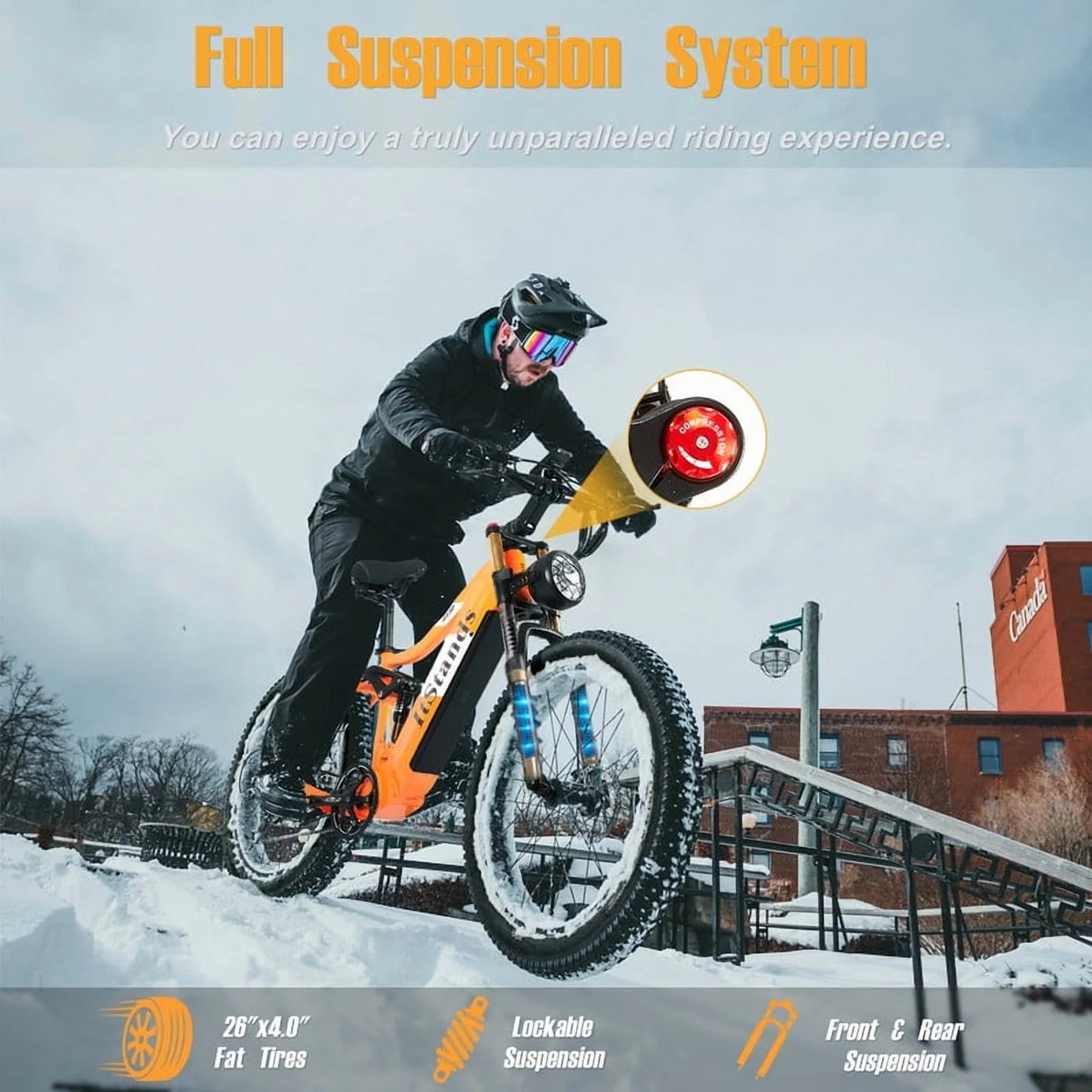 Dual Motors AWD 2000W Electric Bike for Adult 26'', UL2849 48V 30AH Removable Battery E - Mountain Bike 4.0 Fat Tire up to 35MPH&120miles Long Range Off - Road Ebike Beach Dual Hydraulic&Brakes E - Bicycle