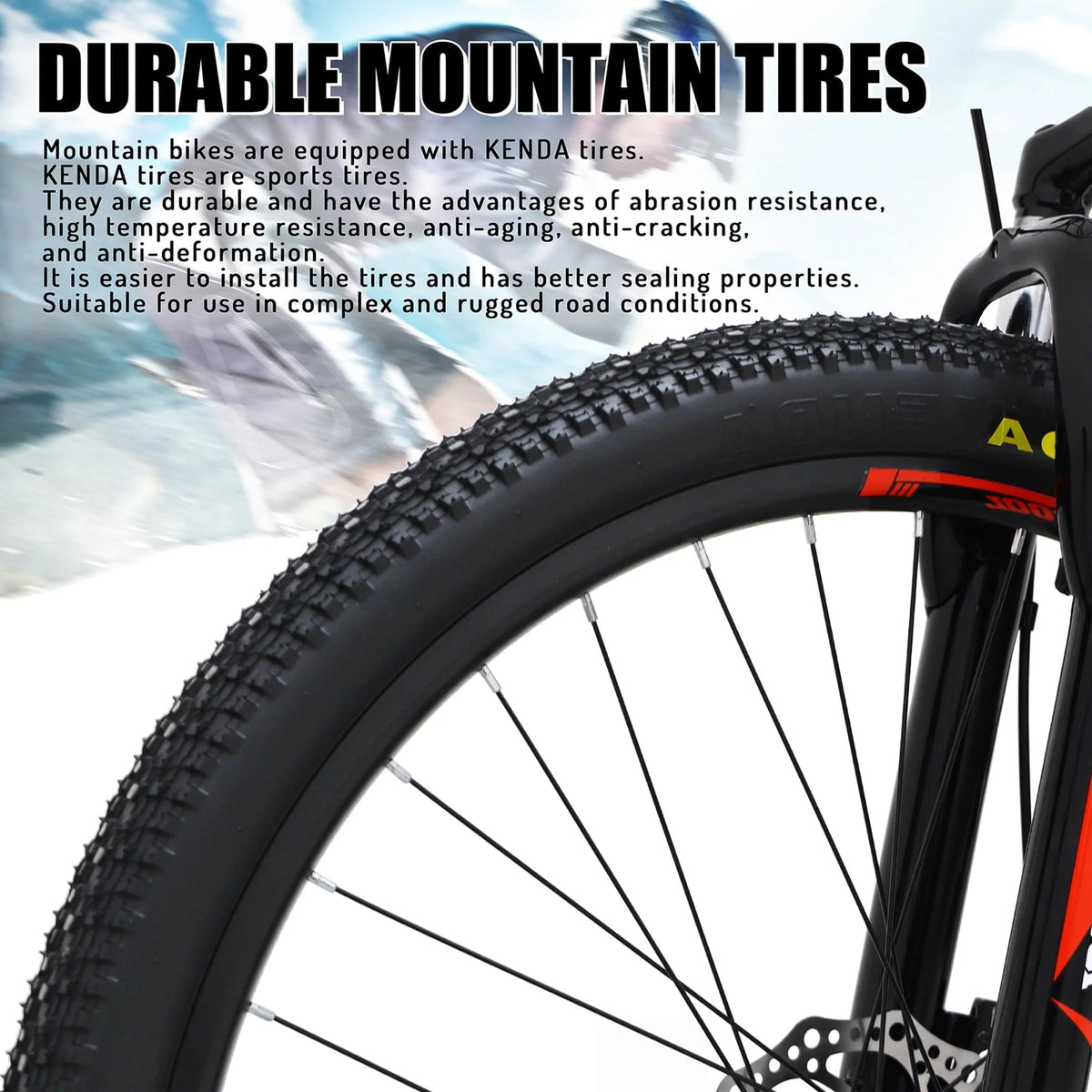 Mountain Bike, Mountain 26 in 21 - Speed Bicycle - Mens/Womens Hybrid Junior Road Bike (Black and White)
