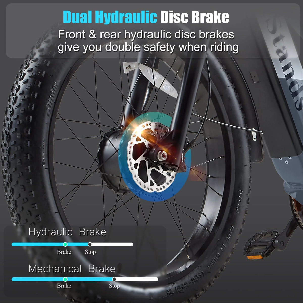 Dual Motors AWD 2000W Electric Bike for Adult 26'', UL2849 48V 60AH Removable Battery E - Mountain Bike 4'' Fat Tire up to 35MPH&200miles Long Range Off Road Ebike Beach Dual Hydraulic&Brakes E - Bicycle