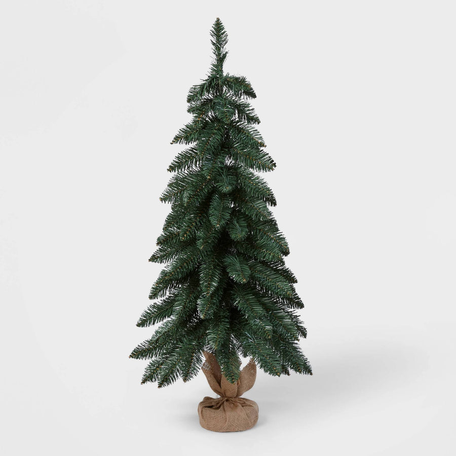 Wondershop 3' Unlit Downswept Alberta Spruce Mini Artificial Christmas Tree with Burlap Base