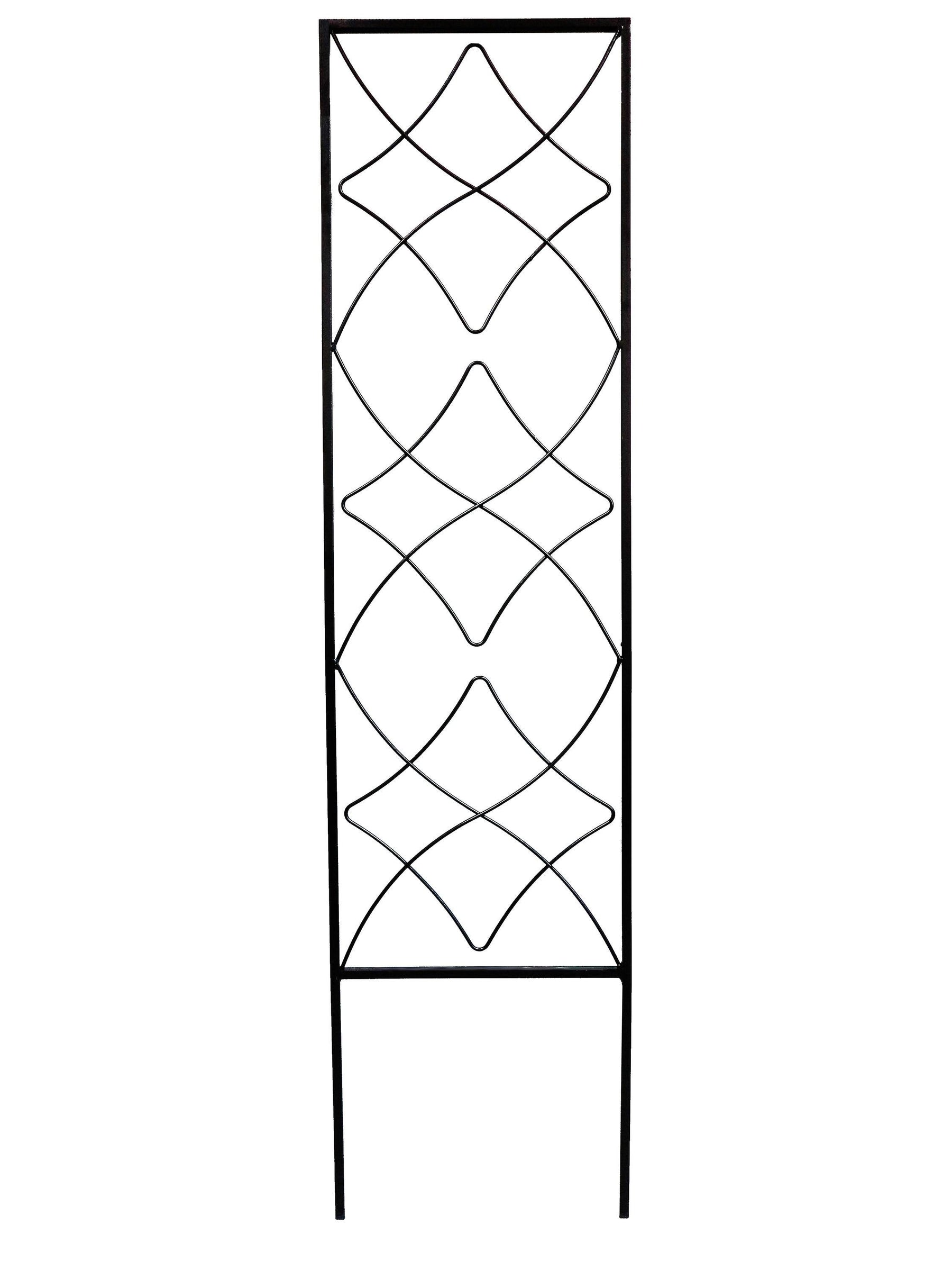 Garden Accents 12.16-in W x 48-in H Black Finial Garden Trellis