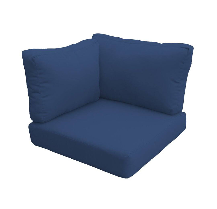 TK Classics Covers for High-Back Corner Chair Cushions 6" Thick, Navy