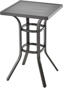 Tangkula 24 Inch Outdoor Bar Table, Patio Bar Height Table with Aluminum Tabletop & Heavy-Duty Metal Legs (only table)