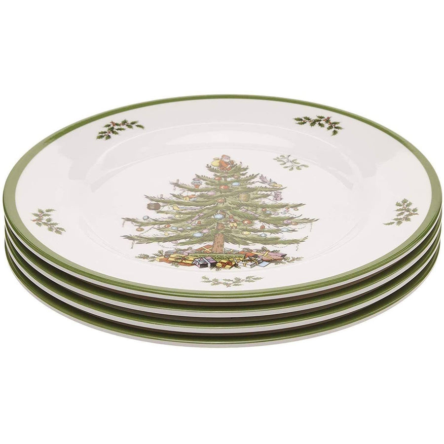 Spode Christmas Tree Melamine Salad Plates Set of 4