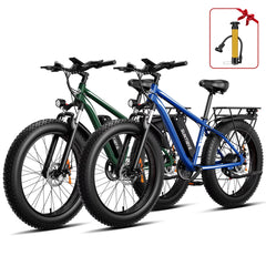 SUNTIBYE EB26 26" Fat Tire E Bike for Adults Set of 2, 1500W Electric Mountain Bikes, 28MPH Off - Road Ebike, 48V 15ah UL2849, Black