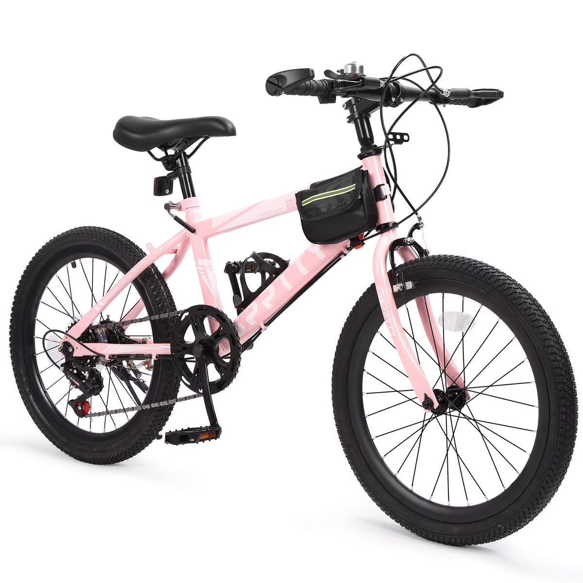 SPPTTY 20 - 24 in Bike, 6 - Speed Mountain Bike for Men Women Boys Girls, Comfort Saddle, Blue