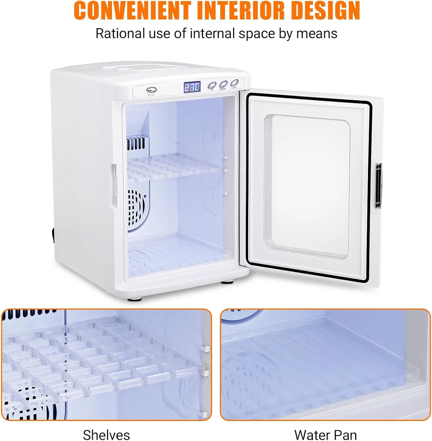Garvee 25 L Reptile Incubator for Hatching Eggs - Portable Scientific Laboratory Incubator, Temperature Controlled 10� - - 60� - for Small Reptiles, Cooling and Heating Digital Incubator, 12V/110V Black