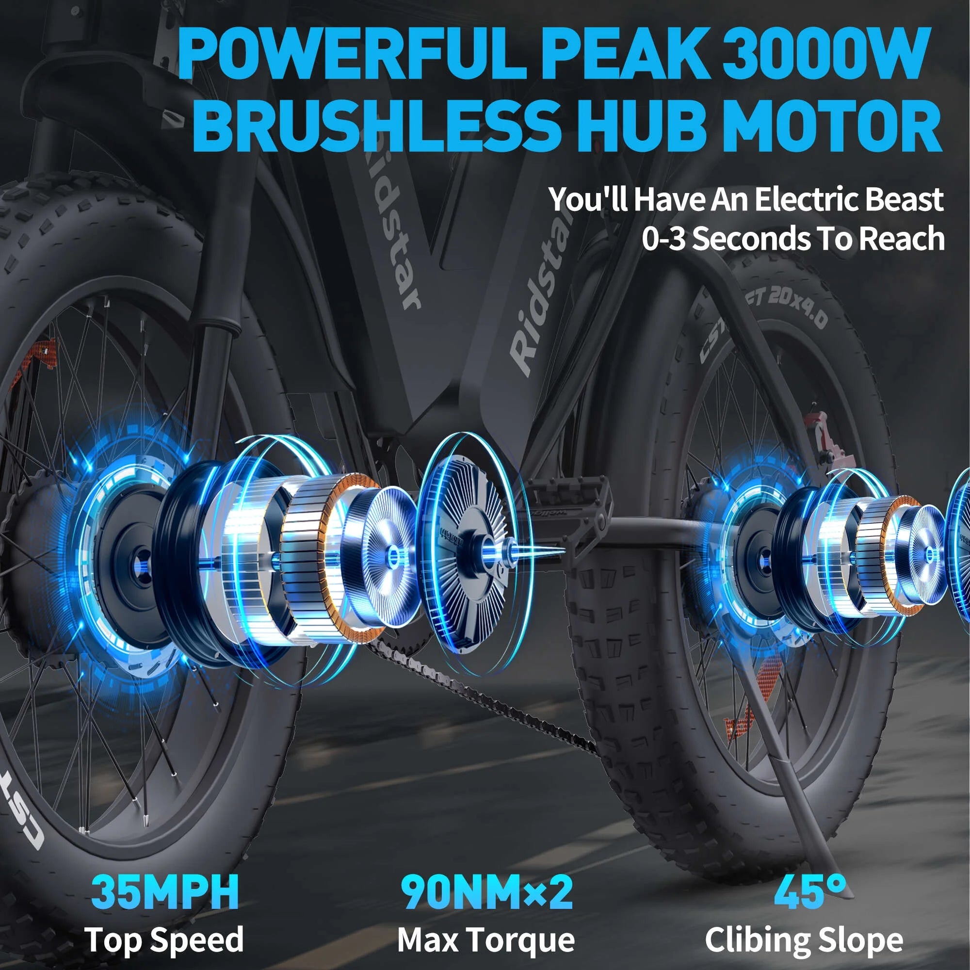 1500W MTB Electric Bicycle 48V 20ah Removable Battery E - Bike，electric Bike for Adults 20" Fat Tire Electric Motorcycle, Shimano 7 Speed Full Suspension Mountain Bike UL2849