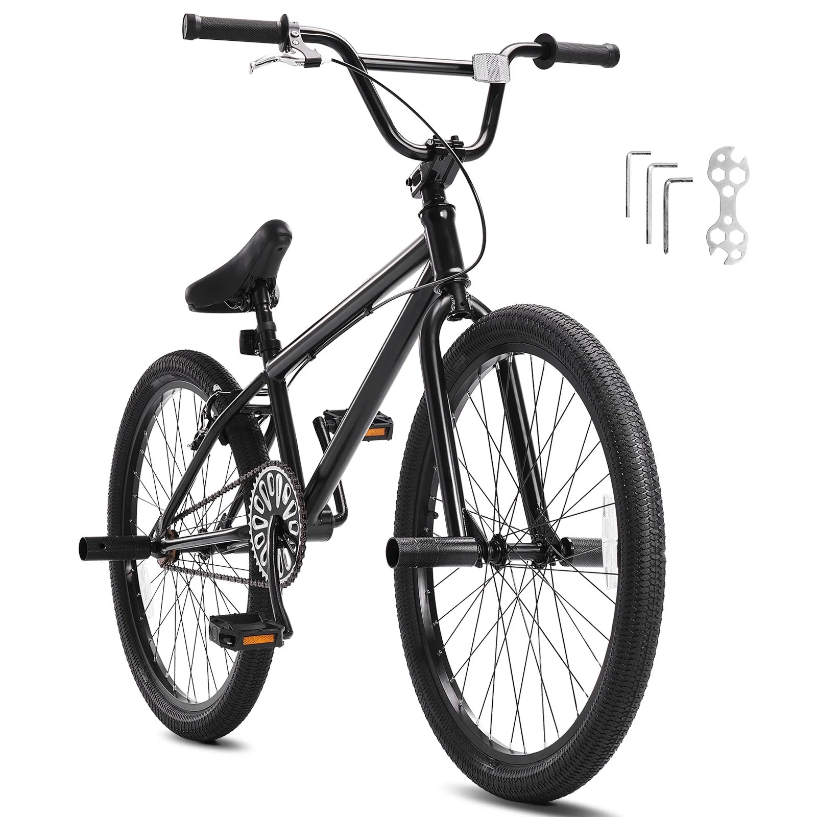 KFFKFF BMX Cycle, Freestyle Bike with 20 - Inch Wheels, BMX Racing Cycle with 360° Rotator and Four Pegs, Suitable for Novice to Skilled Riders, BMX Bikes for Teens and Adults