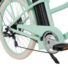 Nel Lusso 26 - Inch 7 - Speed Electric Cruiser Bike with Throttle, Mint Green, 36V, 350W, UL 2849 Compliant, by Huffy