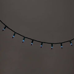 100ct Incandescent Smooth Mini Christmas String Lights Blue with Green Wire - Wondershop
