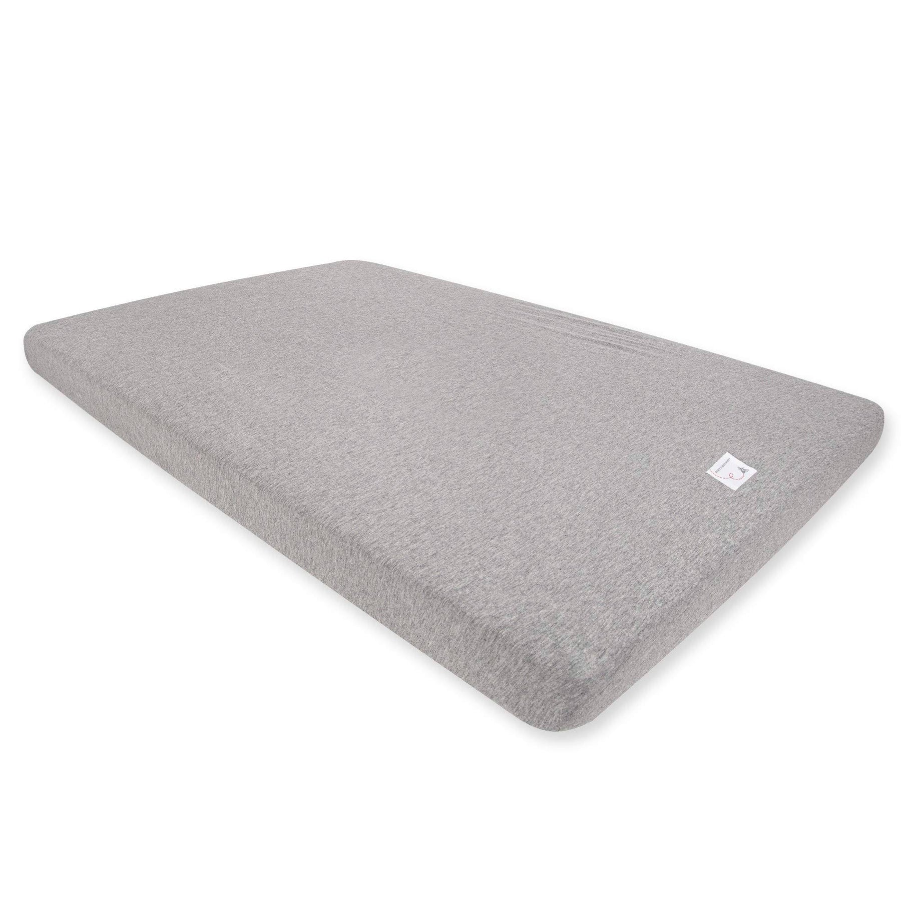 Burt's Bees Baby Organic Cotton Mini Fitted Crib Sheet in Heather Grey