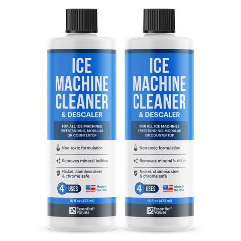 2-Pack Ice Machine Cleaner and Descaler 16 fl oz, Nickel Safe Descaler | Ice Maker Cleaner Compatible with All Major Brands (Scotsman, KitchenAid,
