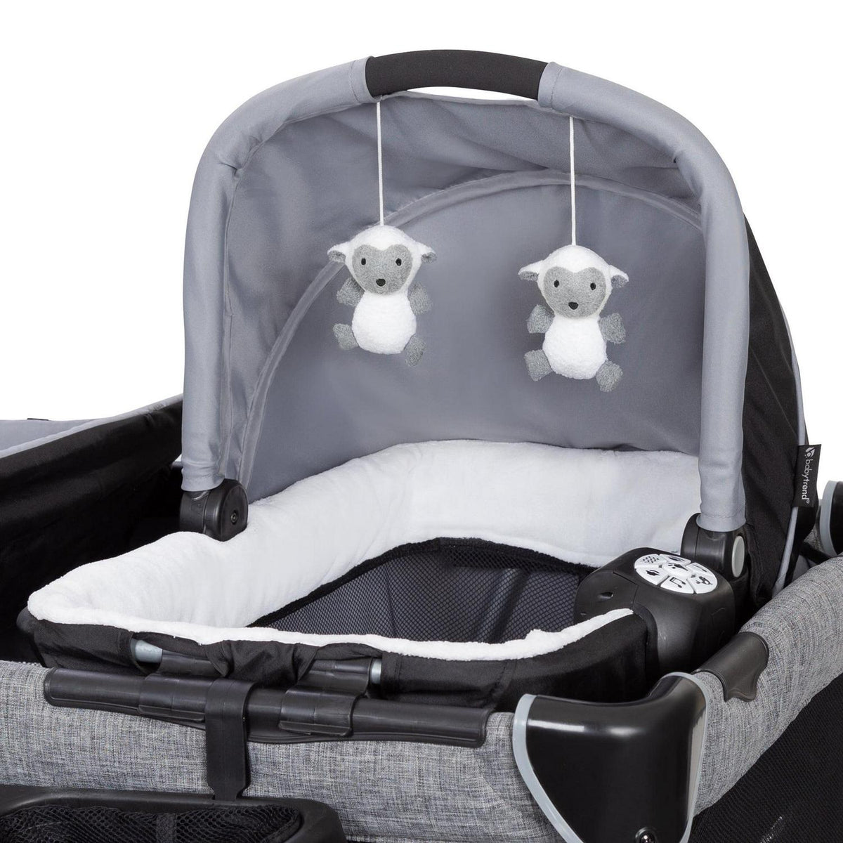 Baby Trend Simply Smart Nursery Center Playard with Bassinet and Travel Bag - Whisper Grey