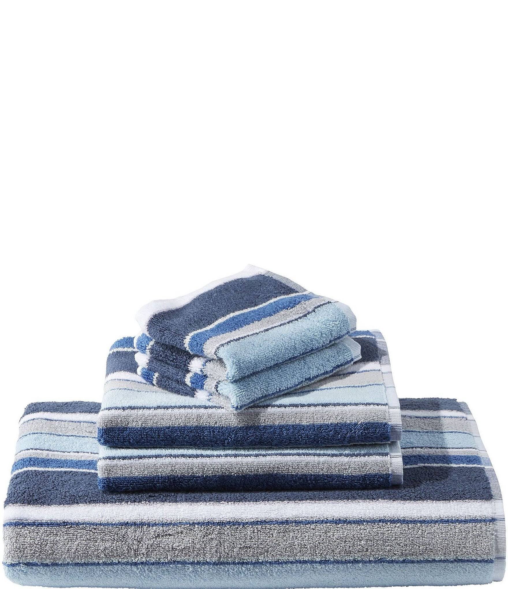 L.L.Bean Bean's Striped Organic Cotton Bath Towel - Hand Towel