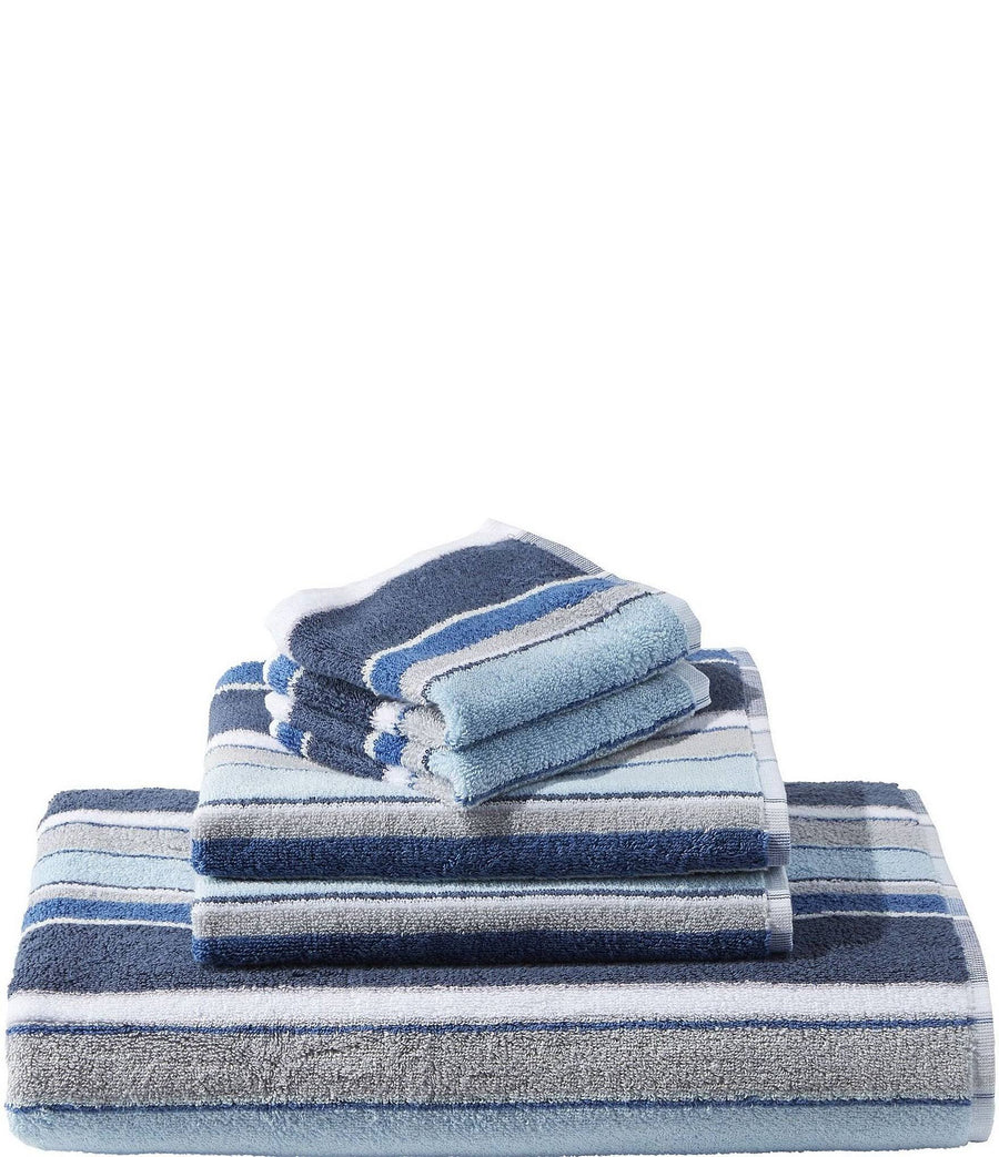 L.L.Bean Bean's Striped Organic Cotton Bath Towel - Hand Towel