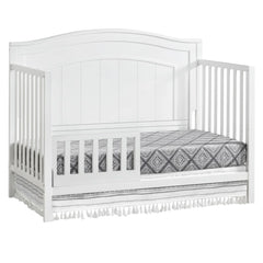 Oxford Baby North Bay 4 - in - 1 Convertible Crib, Snow White, GREENGUARD Gold Certified, Wooden Crib