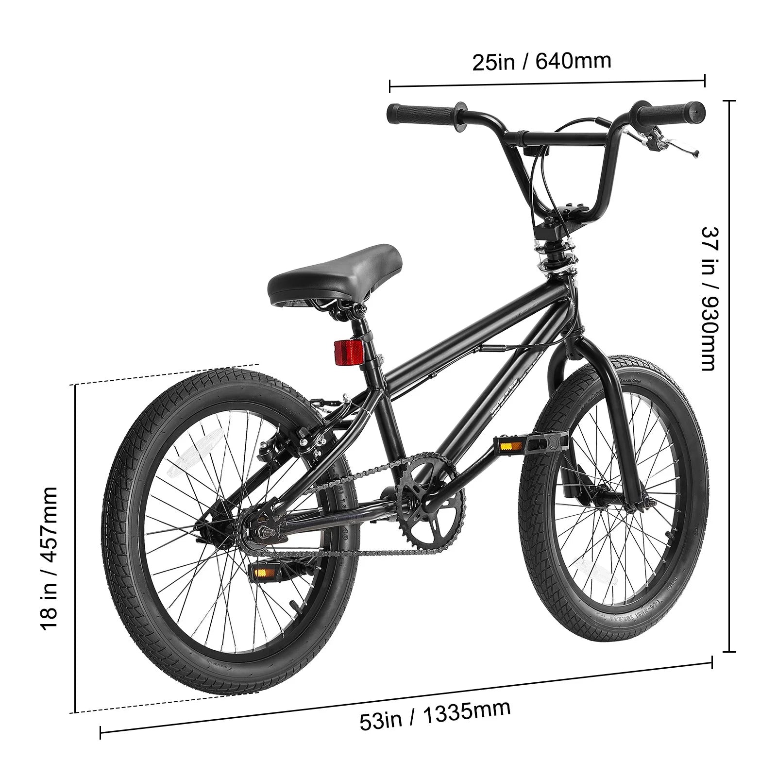 KFFKFF BMX Cycle, Freestyle Bike with 20 - Inch Wheels, BMX Racing Cycle with 360° Rotator and Four Pegs, Suitable for Novice to Skilled Riders, BMX Bikes for Teens and Adults