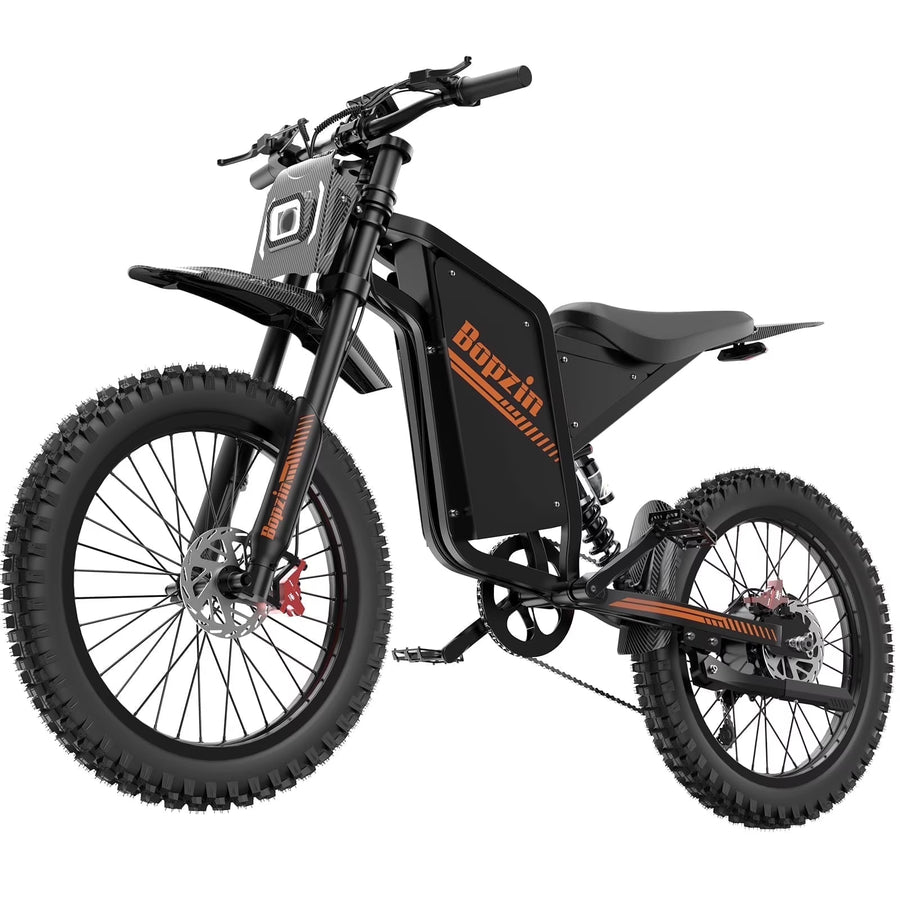 Electric Dirt Bike for Adults, 60V 35ah, 3000W 45 MPH & 37 - 68 Miles Electric Motorcycle, 25'' Fat Tire Off - Road Mountain Bike UL2849