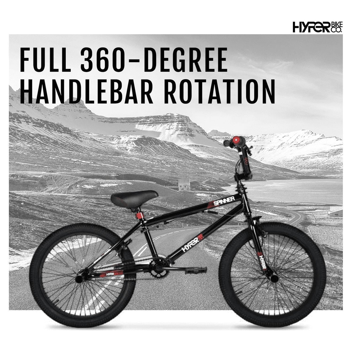20" Hyper Bicycles Boy'S Spinner BMX Bike for Kids, Black, Age Group 8 to 13, Child, Tween