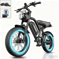 20" Fat Tire Electric Bike for Adults, 1500W Peak Adults Ebike, 48V 15ah Battery Electric Mountain Bike UL2849