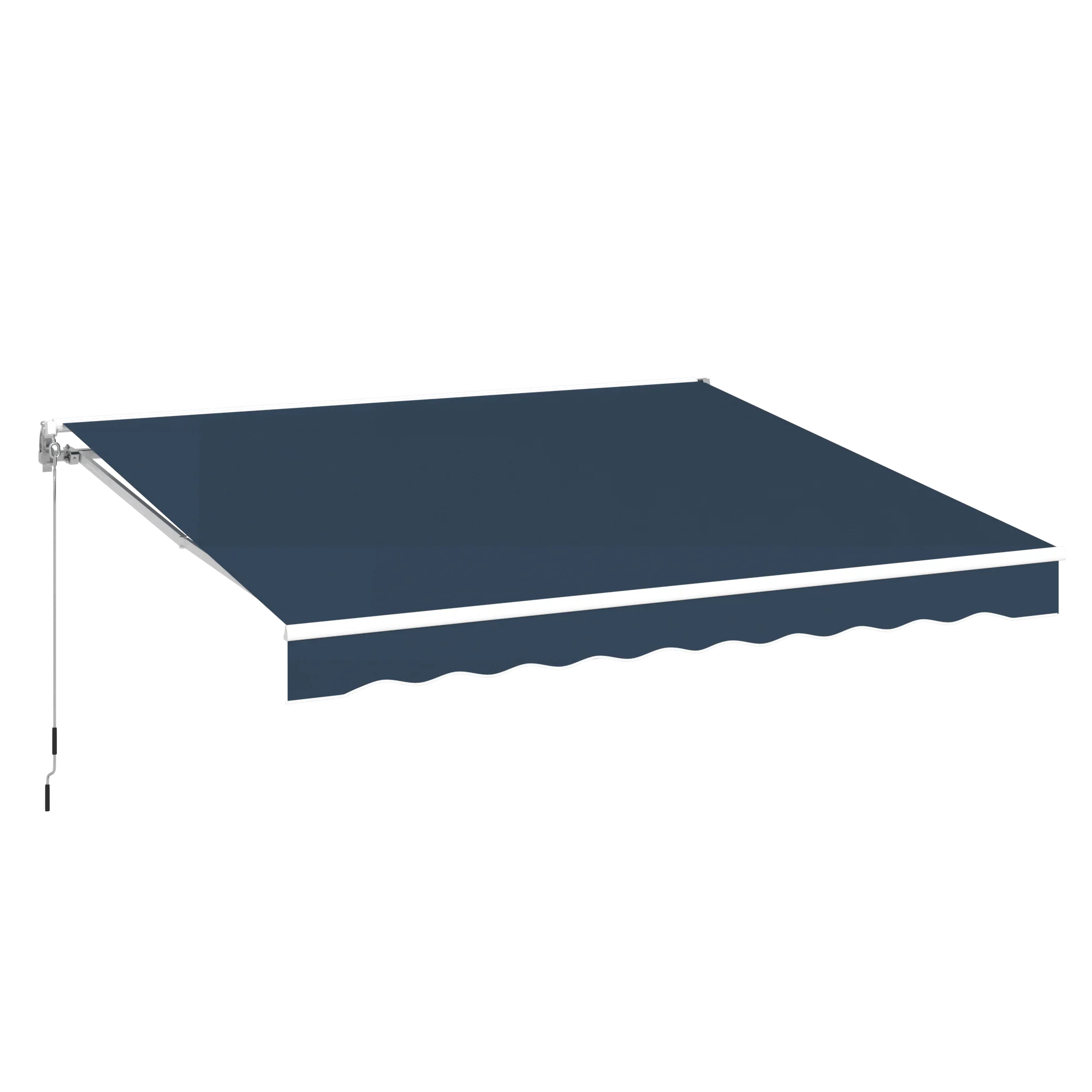 AECOJOY 10'×8' Manual Retractable Awning Sun Shade, Patio Awning Canopy