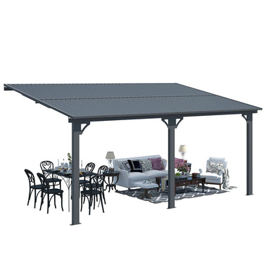 AECOJOY 16x10 Outdoor Hardtop Gazebo Adjustable Height (6.5-9.8Ft) Pergola for Patio