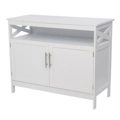 Ktaxon Kitchen Storage Sideboard Dining Buffet Server Cabinet Cupboard, Free Standing Storage Chest Cabinets and Shelf, White
