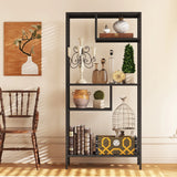 Modern Storage Shelf with 4 Compartments & Metal Legs, Freestanding Organizer, Book Shelves Display Shelves for Living Room, Bedroom, Home Office