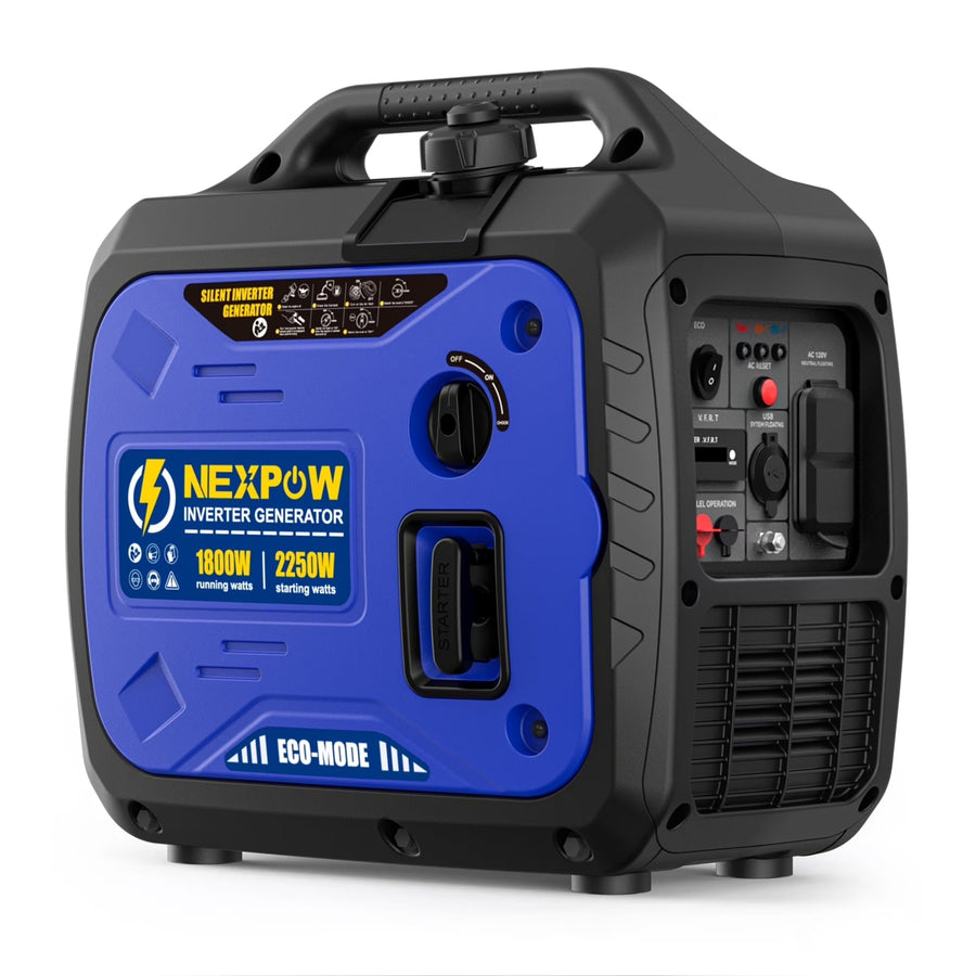 NEXPOW 2250W Portable Inverter Generator, Gasoline Power Quiet Lightweight for Backup Home & Camping, Eco - Mode Feature, Parallel Capability, EPA Compliant