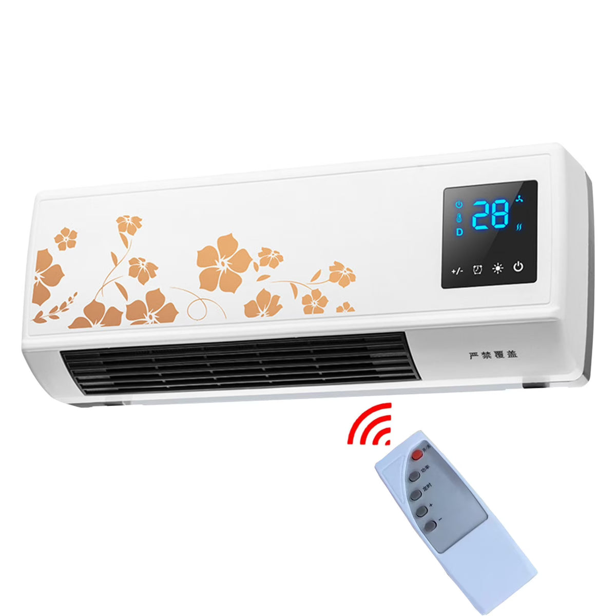 FYHALE 8, 000 Btu 115V Wall - Mounted Air Conditioner with Remote Control (Heating and Cooling)