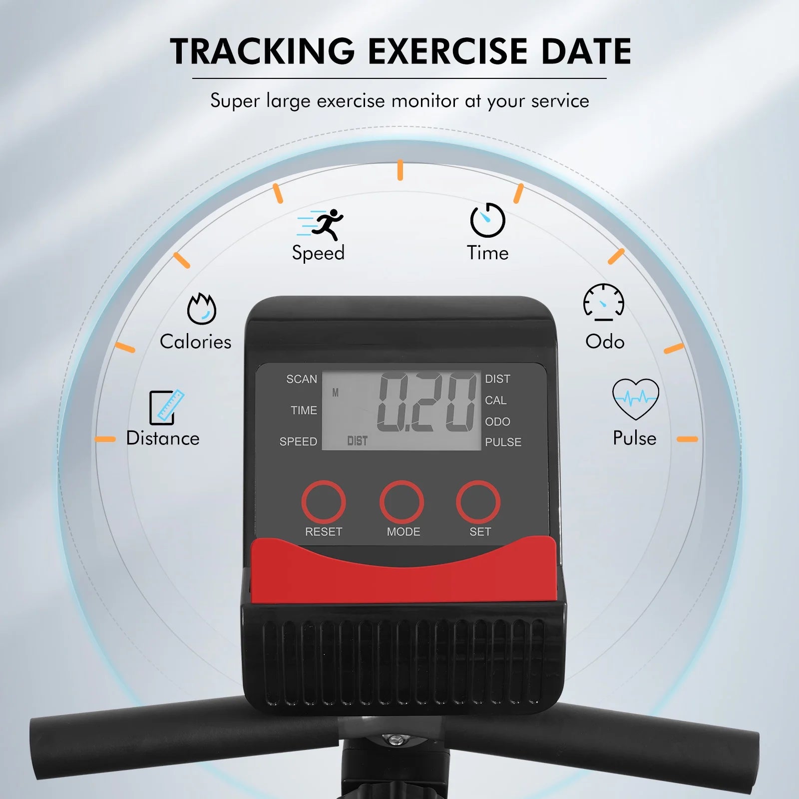 Maxkare Recumbent Exercise Bike for Home Stationary Bike Sturdy Quiet 8 Levels Recumbent Bikes Large Comfortable Seat Heart Rate Handle & Ipad Holder for Gym Seniors Adults