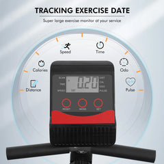Maxkare Recumbent Exercise Bike for Home Stationary Bike Sturdy Quiet 8 Levels Recumbent Bikes Large Comfortable Seat Heart Rate Handle & Ipad Holder for Gym Seniors Adults