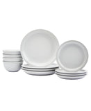 Farmhouse White 12-pc Dinnerware Set, Service for 4 - White