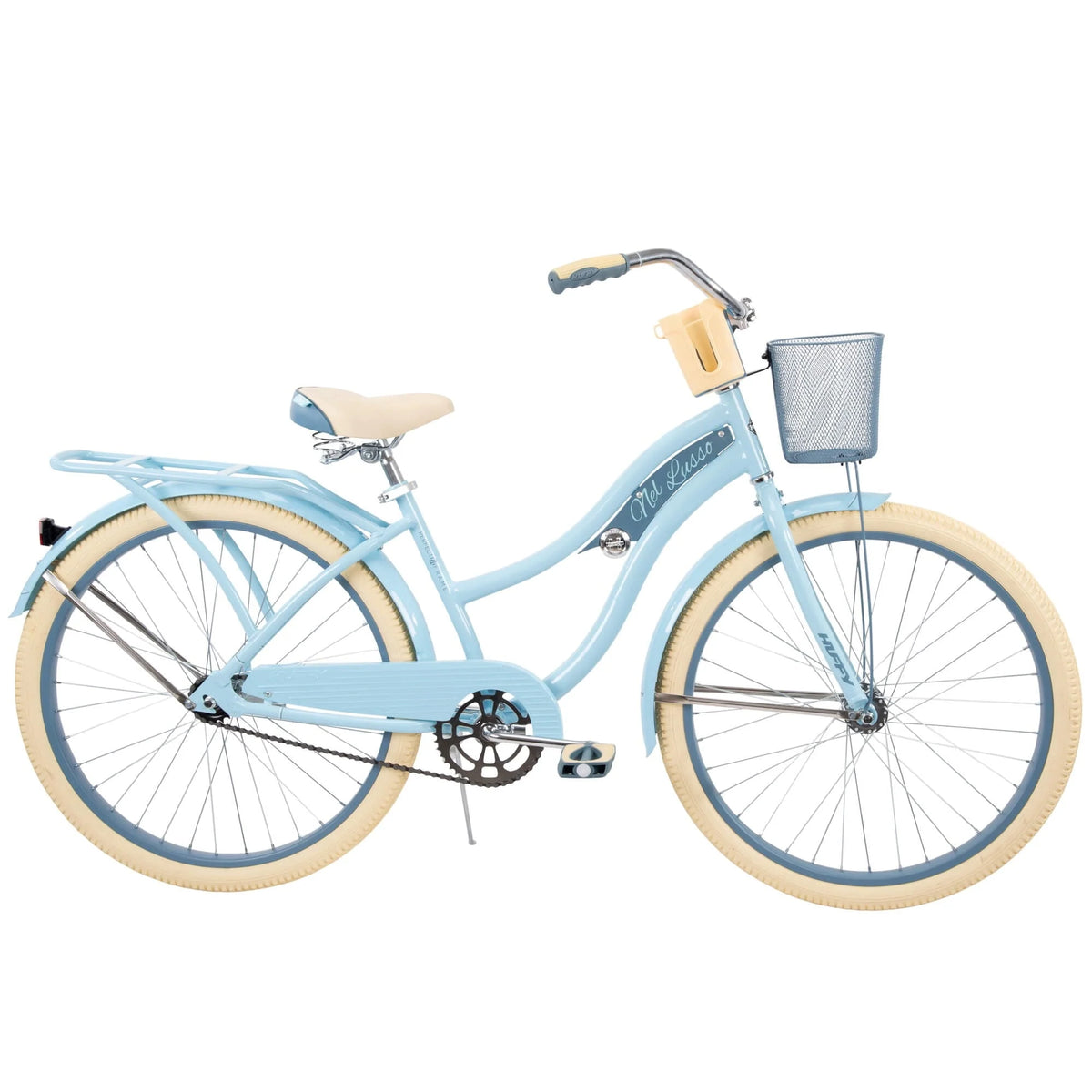 Huffy, Nel Lusso Classic Cruiser Bike with Perfect Fit Frame, Women'S, Light Blue, 26 in