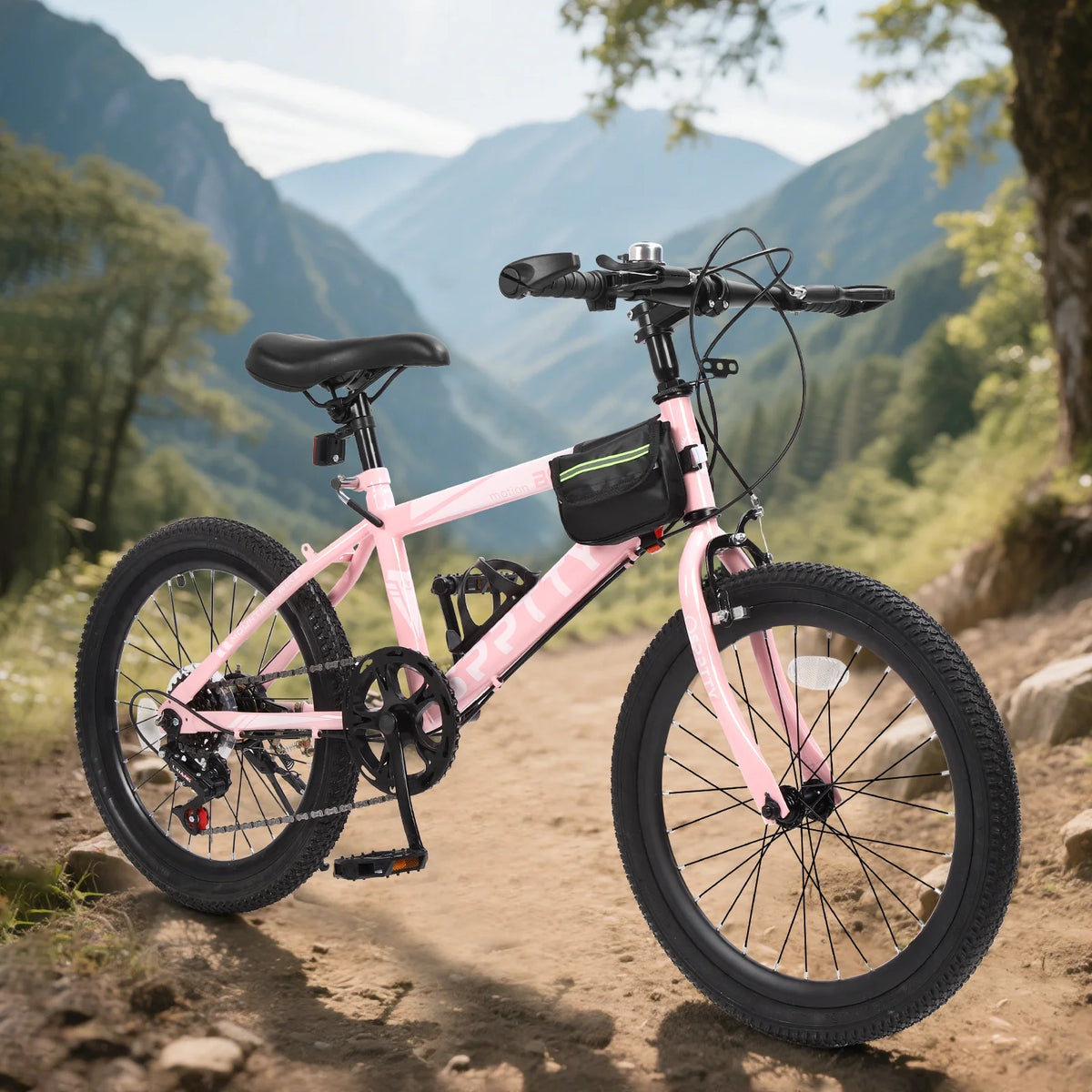 SPPTTY 20 - 24 in Bike, 6 - Speed Mountain Bike for Men Women Boys Girls, Comfort Saddle, Blue