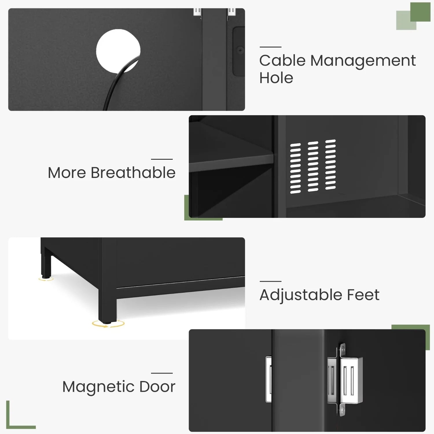 AECOJOY Outdoor Storage Cabinet with TV Mount for 40–85 Inch TVs, Outdoor TV Stand with Storage Cabinet Waterproof