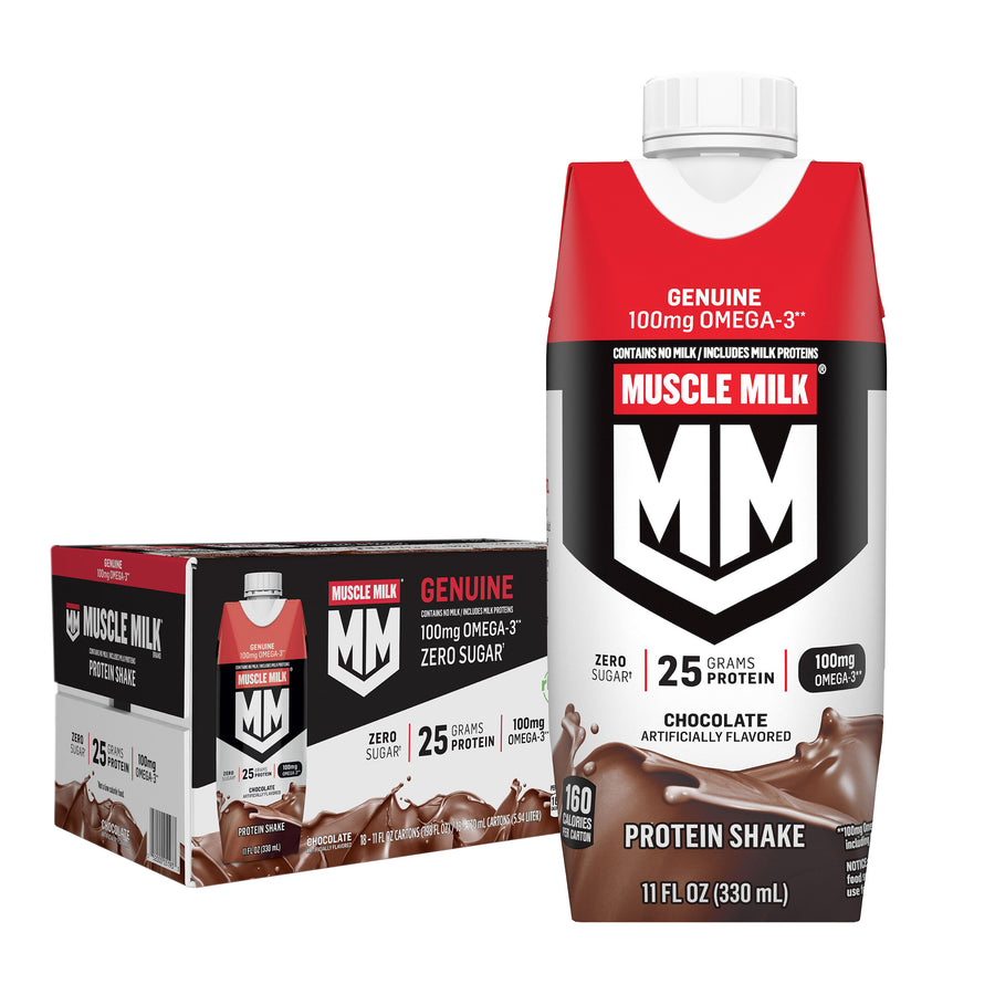 Muscle Milk Genuine Protein Shake Chocolate, 11 Fl Oz, 18 - Pack