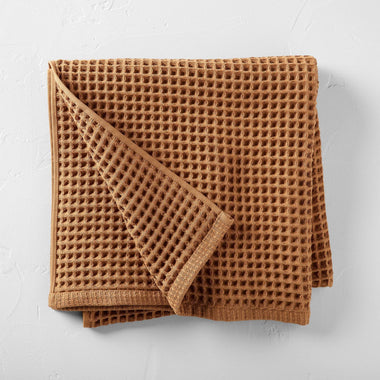 Waffle Bath Towel Warm Brown - Casaluna