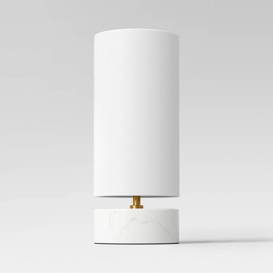 Faux Marble Mini Table Lamp White - Threshold