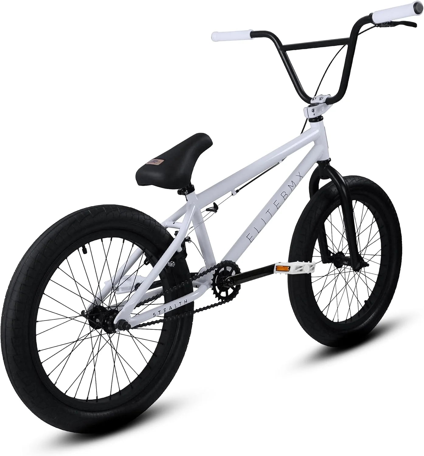 Elite BMX Bicycle 20" Freestyle Bike - Stealth Blue Purple Ideal for Ages 7 to 18 Years