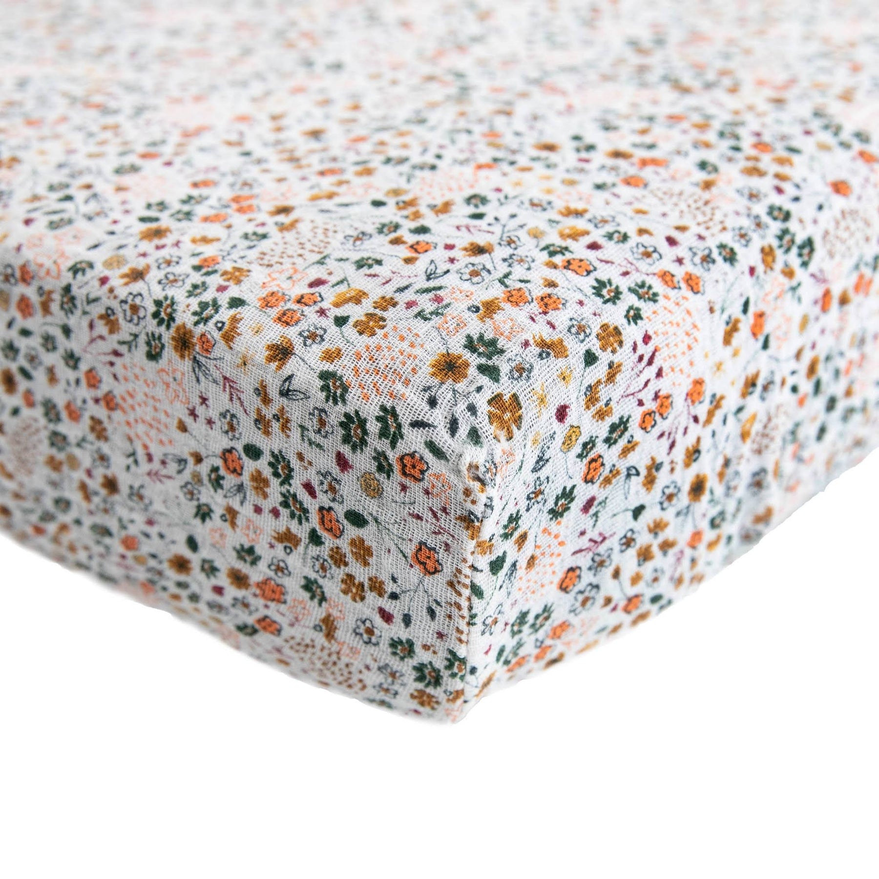 Little Unicorn Cotton Muslin Crib Sheet - Pressed Petals