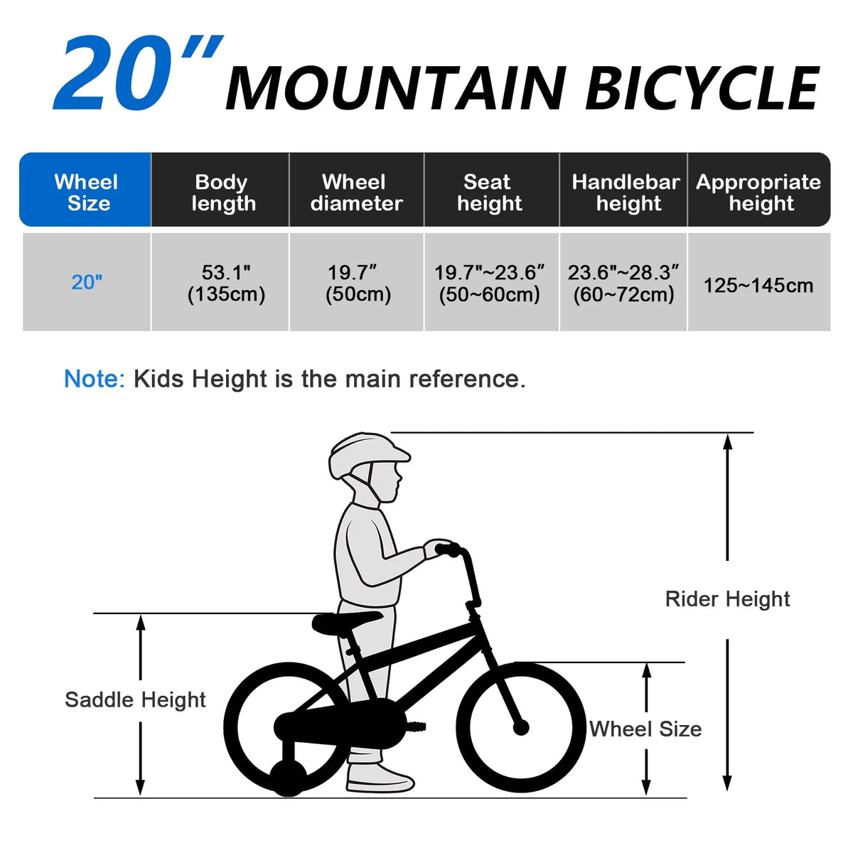 SPPTTY 20 - 24 in Bike, 6 - Speed Mountain Bike for Men Women Boys Girls, Comfort Saddle, Blue