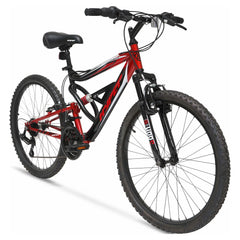 Hyper Bicycle 24" Shocker Mountain Bike, Kids, Red and Black